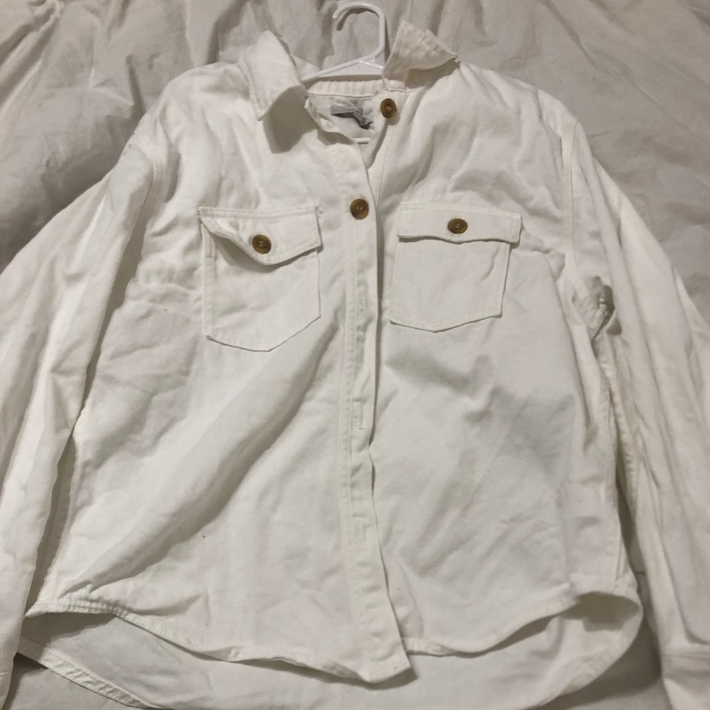 Love tree denim white jacket